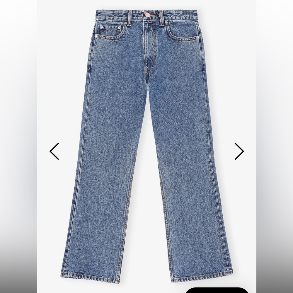 GANNI Betzy Cropped Blue Jeans